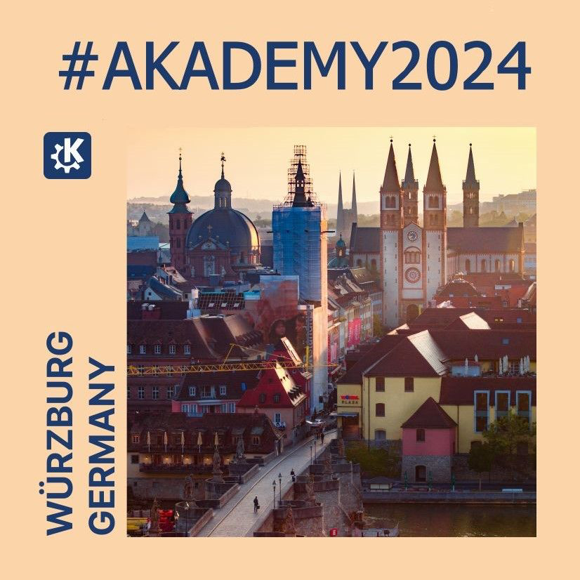 #Akademy2024 with picture of Würzburg 