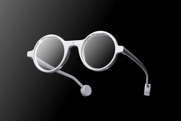 White Frame Glasses from Brilliant Labs.