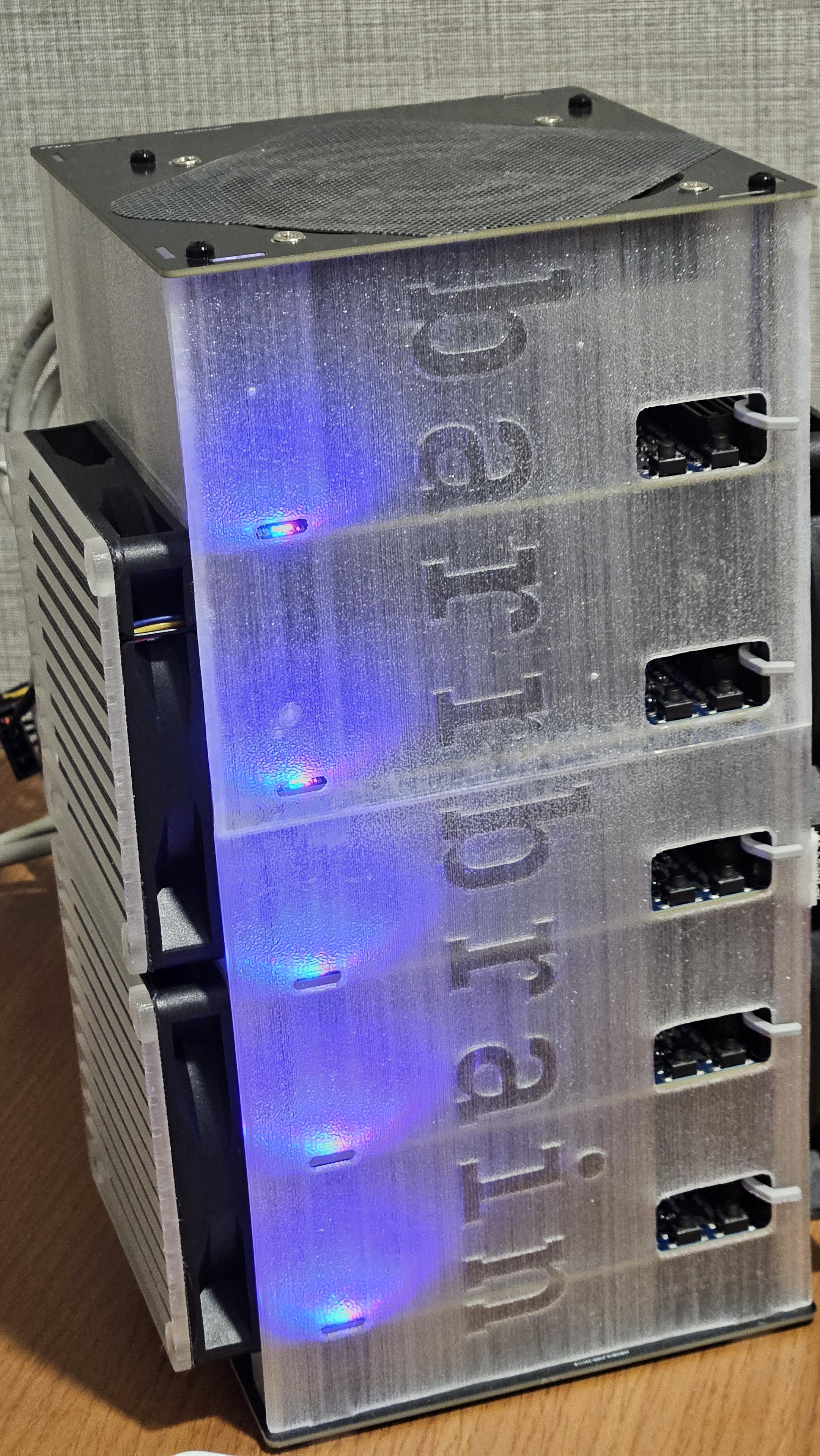 Custom-printed fasteners hold the front plate flush. They clip together inner posts and the outer surface.