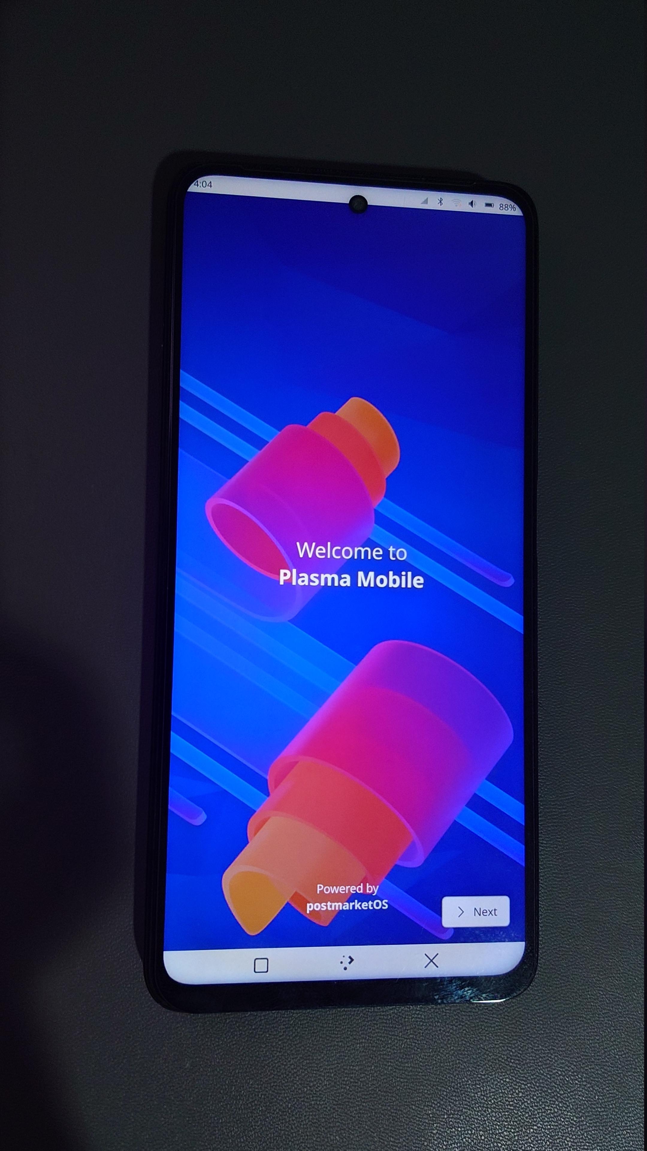 Postmarketos with KDE Plasma mobile on a poco x3 nfc