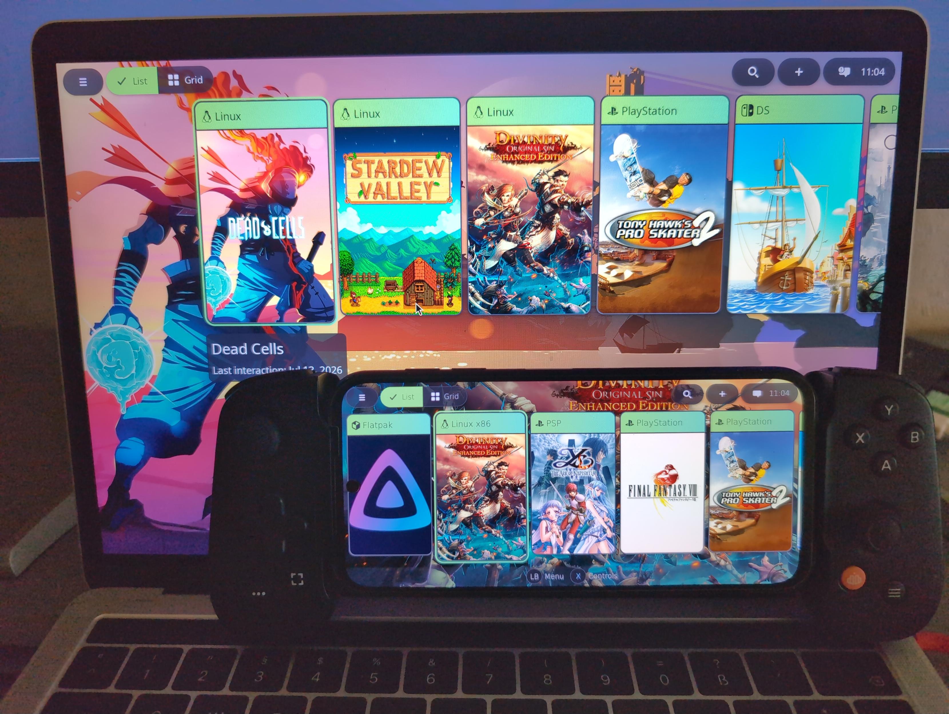 music mi game launcher one macbook and on a fairphone 5