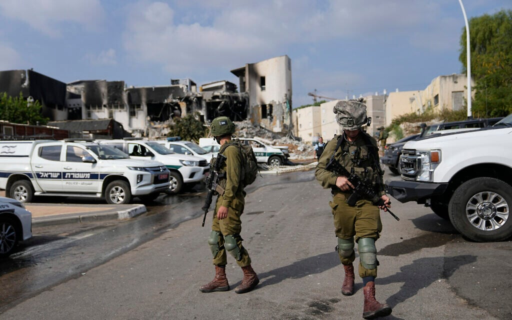 Sderot Police station after it was bombed by Israeli tanks killing Israeli and Palestinians inside