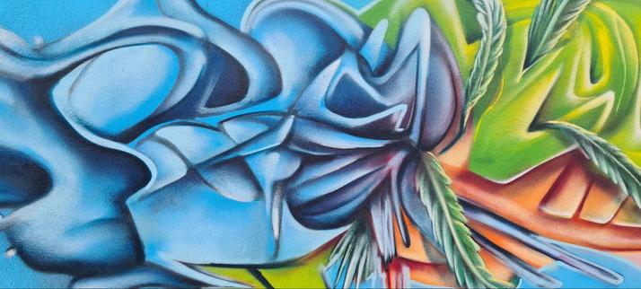 Graffiti art detail shot, Fabian Zolar, 2021