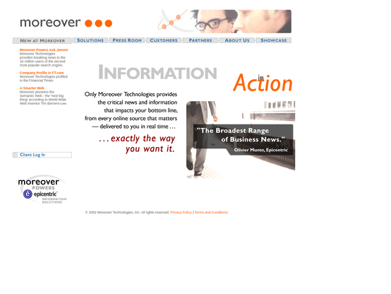 Screenshot of moreover.com in 2002