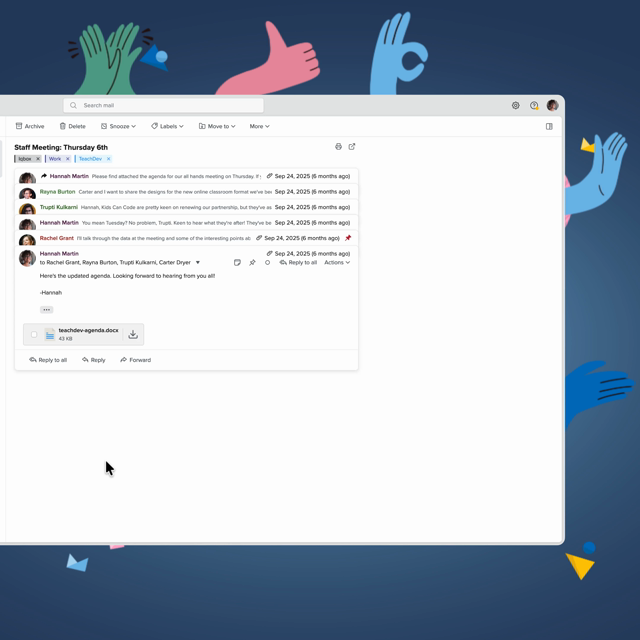 Fastmail screen cast showing multi-window support.