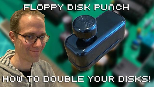 Me with a floppy disk hole puncher
