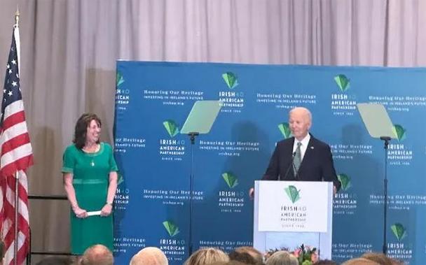 Joe Biden in Boston for St. Patrick's Day. Photo via Boston Irish