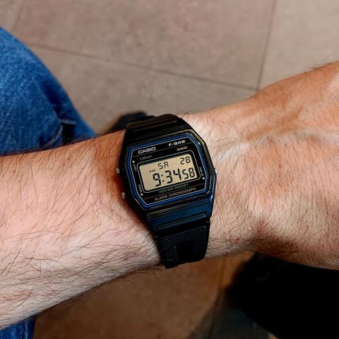 Casio F-84W on wrist