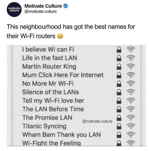 A list of wifi router names