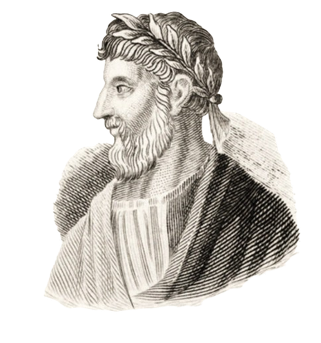 This is a fanciful portrait of one "Apollonius" - a name shared by several illustrious ancient Greek men. Among those, most prominent are (1) the epic poet, Apollonius of Rhodes (3rd century BCE); (2) the mathematician, Apollonius of Perga (2nd century BCE); (3) the philosopher, Apollonius of Tyana (1st century CE).

While every effort has been taken (by going through digital editions of the original work which are available on the Internet), I haven't succeeded in ascertaining the identity of this Apollonius. However, the most likely candidate seems to be no. (1) - notice the laurel crown, surely more fitting to his role as an epic poet - a second possibility could be no. (3), while I'd surely rule out no. (2).

https://el.wikipedia.org/wiki/%CE%91%CF%80%CE%BF%CE%BB%CE%BB%CF%8E%CE%BD%CE%B9%CE%BF%CF%82_%CE%BF_%CE%A1%CF%8C%CE%B4%CE%B9%CE%BF%CF%82#/media/%CE%91%CF%81%CF%87%CE%B5%CE%AF%CE%BF:Apollonius.png