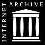 Logo of The Internet Archive

A black square logo showing a white classical Greek temple with four columns, above which the words INTERNET ARCHIVE are printed vertically on the left and right sides.