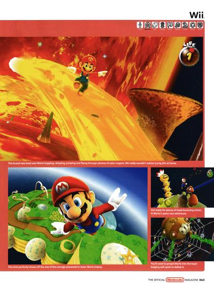 Speaking of the Galaxy games, here is the preview for Super Mario Galaxy on Wii from Official Nintendo Magazine 10 - December 2006 (UK)