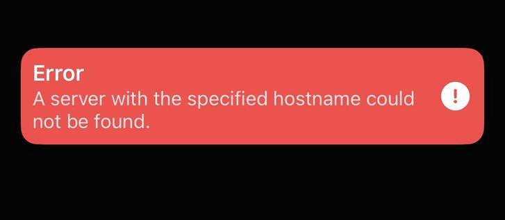 Error
A server with the specified hostname could not be found.
