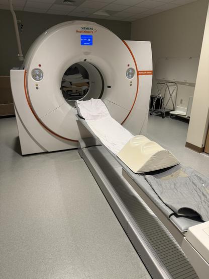 Long cylinder of a combine CT and PET scan