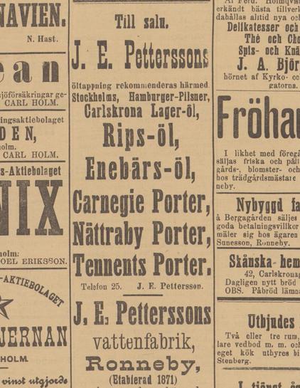 Annons för Ripsöl 1893
