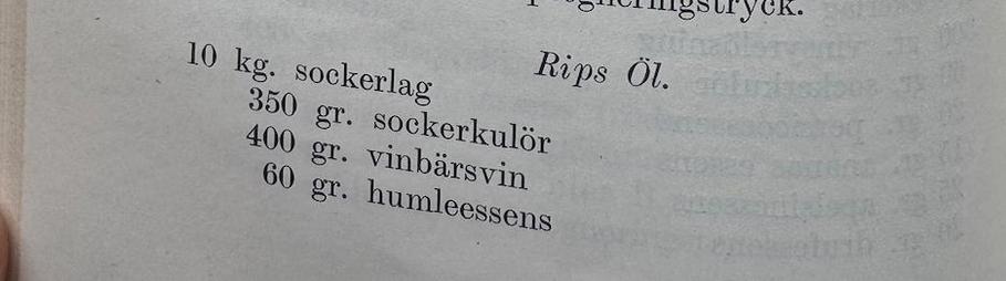 Recept på Rips-öl
