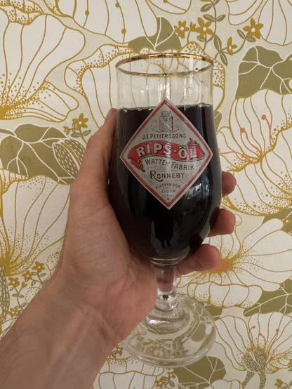 Rips-öl i nordstiernans jubileumsglas