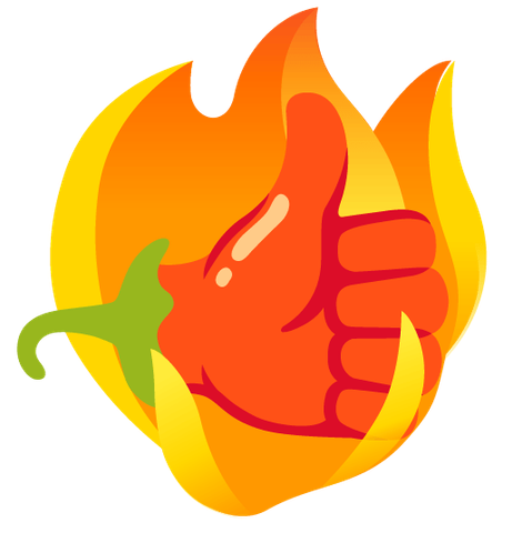 Emoji Kitchen-Sticker der Emojis 👍 und 🌶️