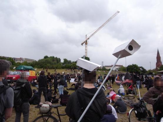 im Görlitzer Park, bevor es anfing zu regnen