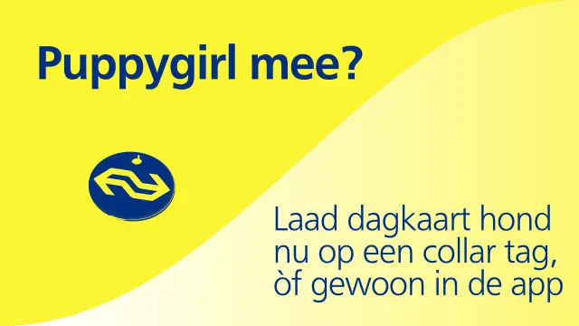 Puppygirl mee? Laad dagkaart hond nu op een collar tag, òf gewoon in de app