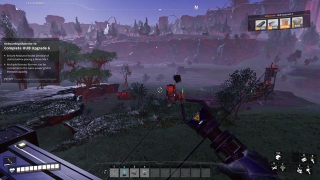 Mining at dusk.
