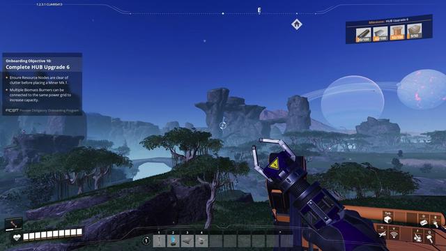 General view of the sky from atop the hub.