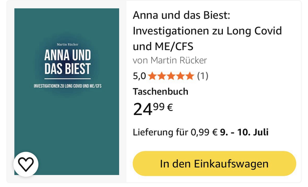 Screenshot von Amazon mit dem Buchcover von „Anna und das Biest“
