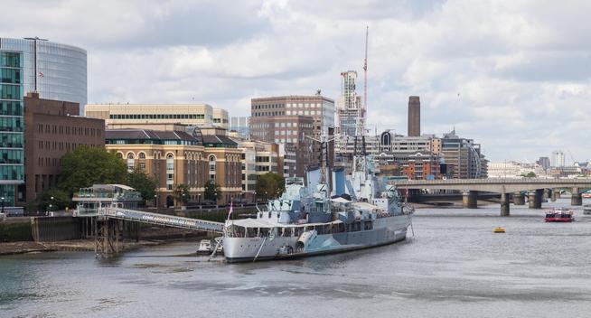 HMS Belfast, Thames river, London, England