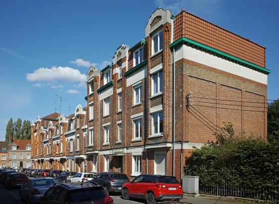 Habitations à Bon Marché (unexpensive housings), Rue des Tisserands 1 to 15, in Marcq-en-Barœul.
