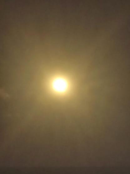 A very bright sun taken through a special filter.