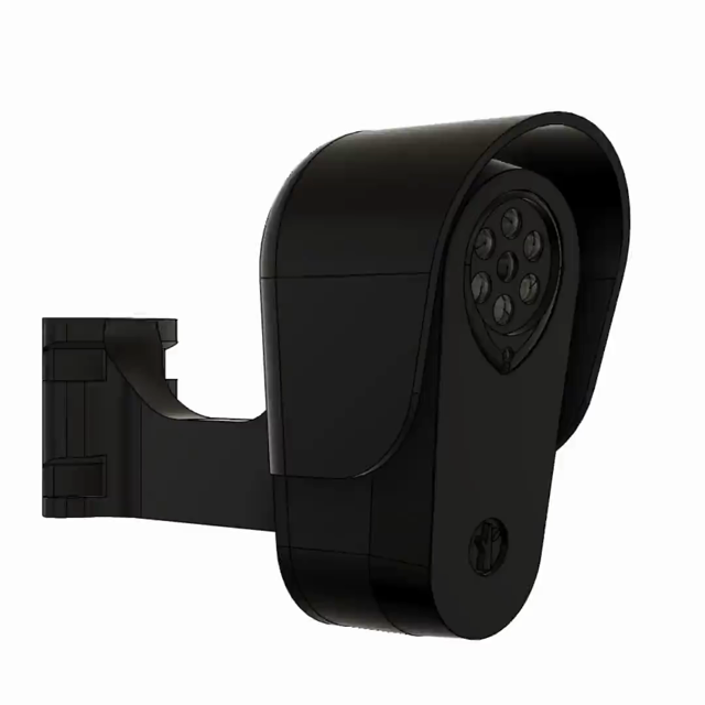 video of a flock safety camera being covered by a 3d-print.