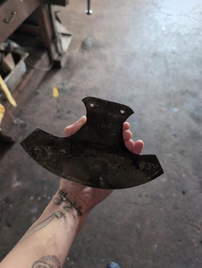 The blade in my hand. It is back from sud and grime.