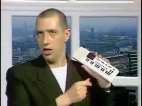 that guy from trio holding up a casio vl-1 synth in the music video of dadada
