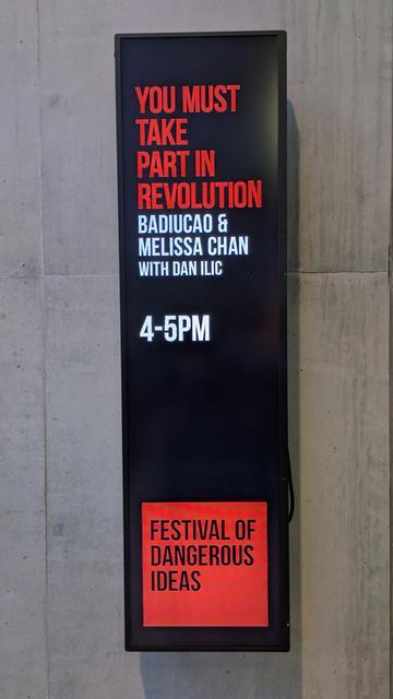 Badiucao and Melissa Chan - You Must Take Part in Revolution at the Festival of Dangerous Ideas