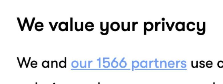 We and our 1566 partners value your privacy