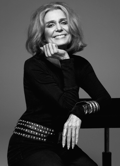 I’ve black-and-white photo of Gloria and her later years