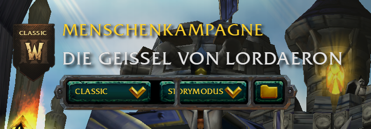 Warcraft 3 campaign difficulty selection breaking immersion by growing outside its overlay bounding box.