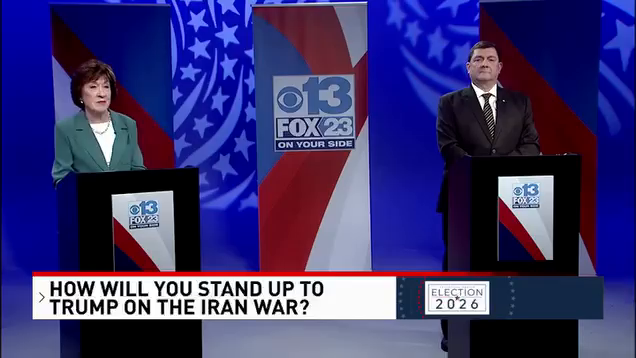 Troy Jackson on the Iran War: "Sen. Collins voted for it 5 times before she started voting against it. By that time, we're already into it and we're in another forever war that you just heard her say, it's not thought out, we don't know what we're doing, but she made sure that it happened."