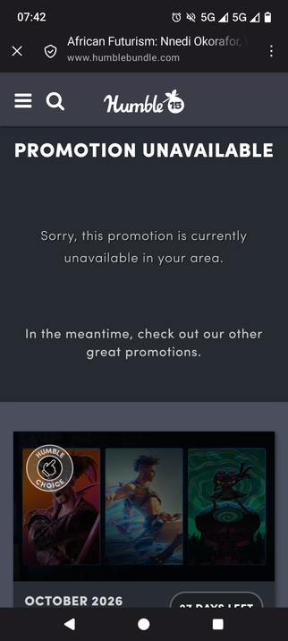PROMOTION UNAVAILABLE. 

Sorry, This promotion is currently unavailable in your area.