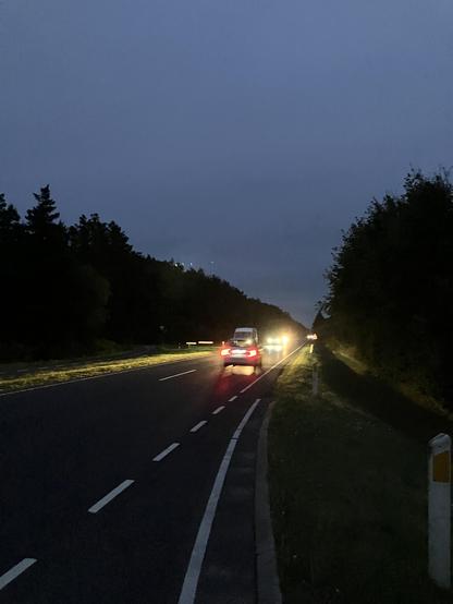 Danish bus stop. It ain't great. It's an 80km road and bus drivers want you to stand about thirty meters further away on the white line (there's a ditch)