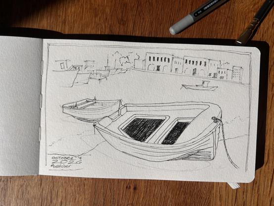 Sketch before watercolor