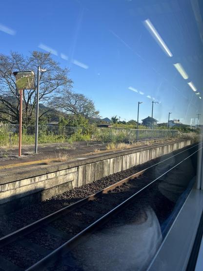 View along the train tracks