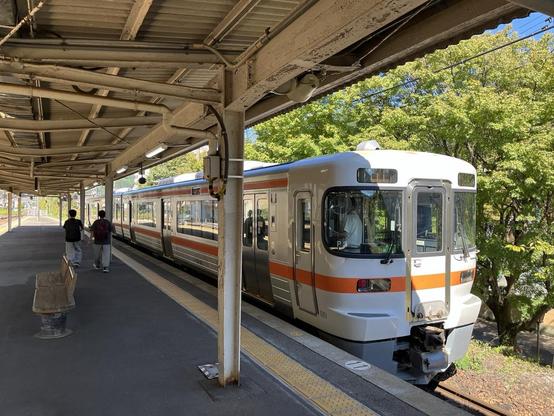 2 Car Takayama line train at Gero onsen