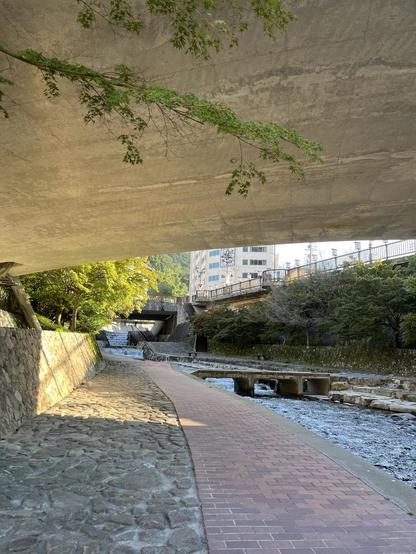 Path along the stream that runs through Gero town