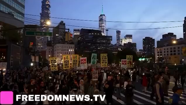 Absolutely MASSIVE anti-ICE protest now taking place in NYC. America is not giving in to the authoritarianism.