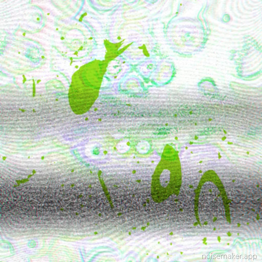 "Woahdude" is an abstract piece with overlapping fields of deep purple