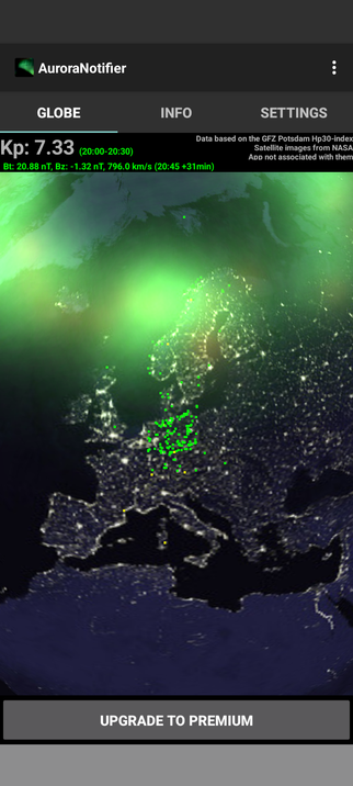 auro app showing lots of sightings in germany
