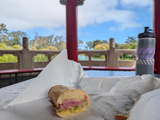 Sandwich by the water