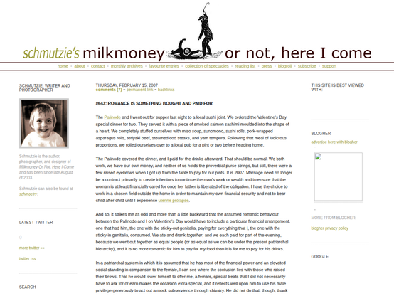 Screenshot of Schmutzie's Milkmoney or Not, Here I Come in 2007