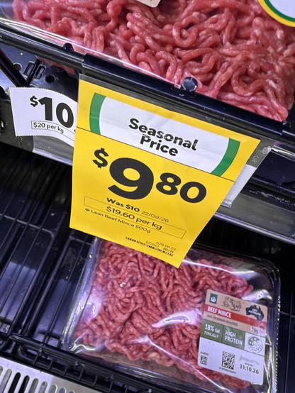500g beef was $10, now only $9.80!!!!one